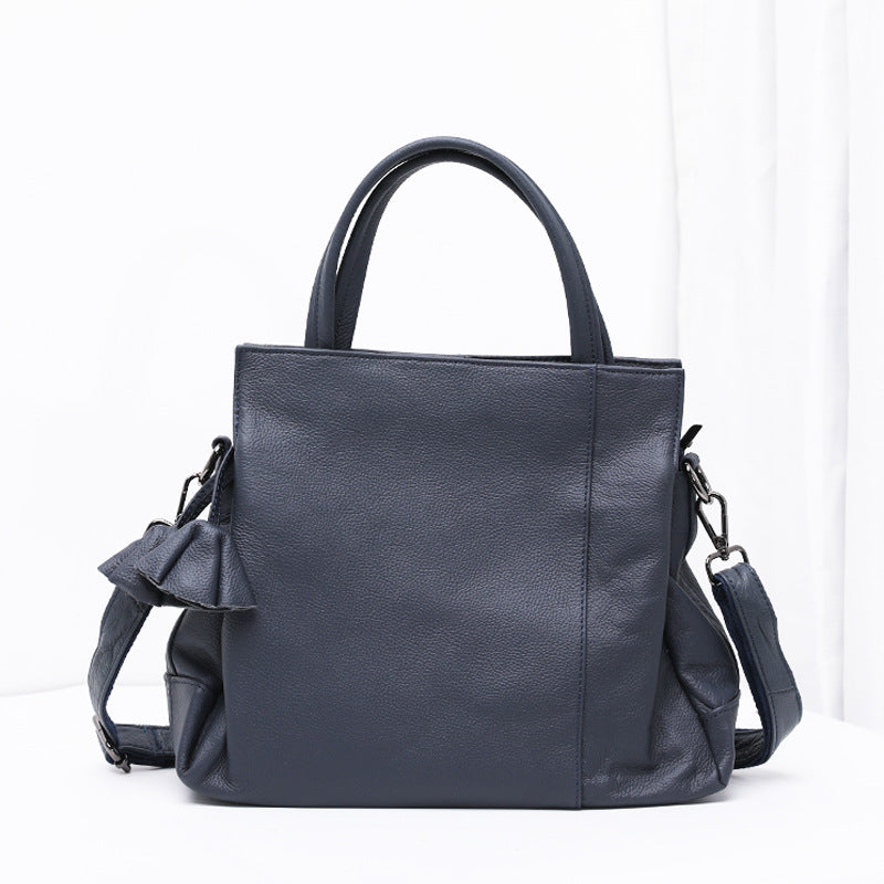 Bolso bandolera de piel auténtica para mujer, bolso hobo de piel auténtica, bolso bandolera minimalista de piel suave 