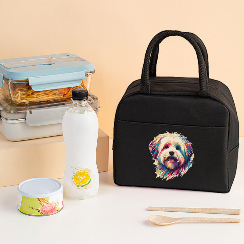 Bolsa térmica con estampado de letras, bolsa para el almuerzo, bolsa térmica de aluminio para hielo, bolsa de picnic para guardar el almuerzo, bolsa para conservar alimentos frescos 