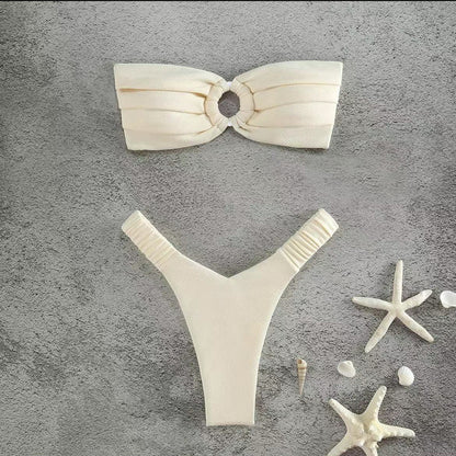 Swimsuit hoop tube top sexy bikini bikini swimsuit women split swimsuit women