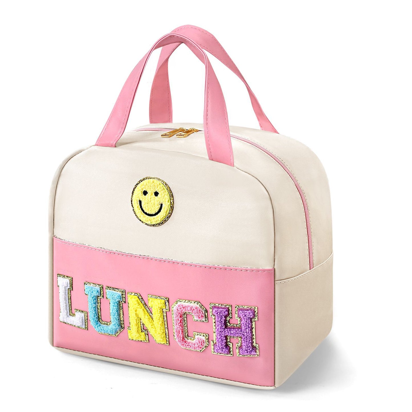 Bento bag, embroidered lunch bag, student lunch box handbag, fresh-keeping large-capacity thickened ice bag