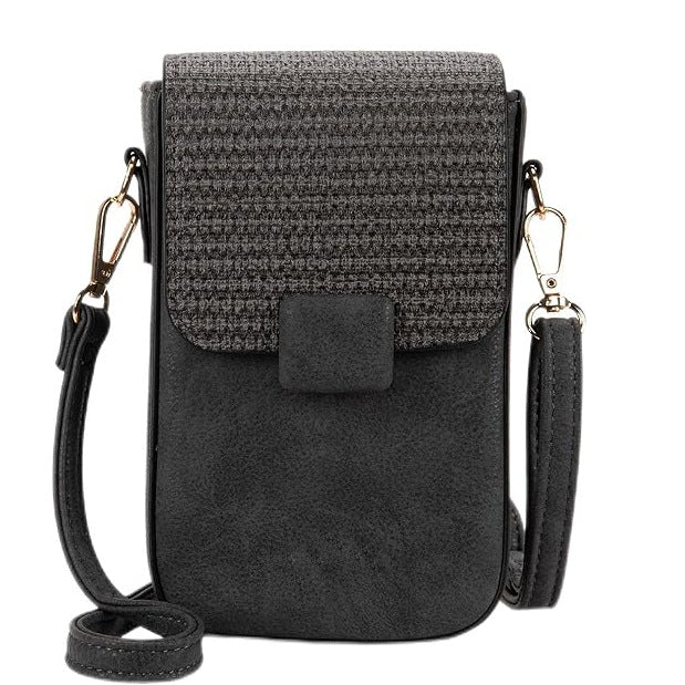 Bolso de mujer informal vertical para móvil, bolso bandolera pequeño de paja, bolso cruzado de moda 