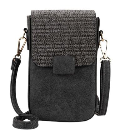 Bolso de mujer informal vertical para móvil, bolso bandolera pequeño de paja, bolso cruzado de moda 