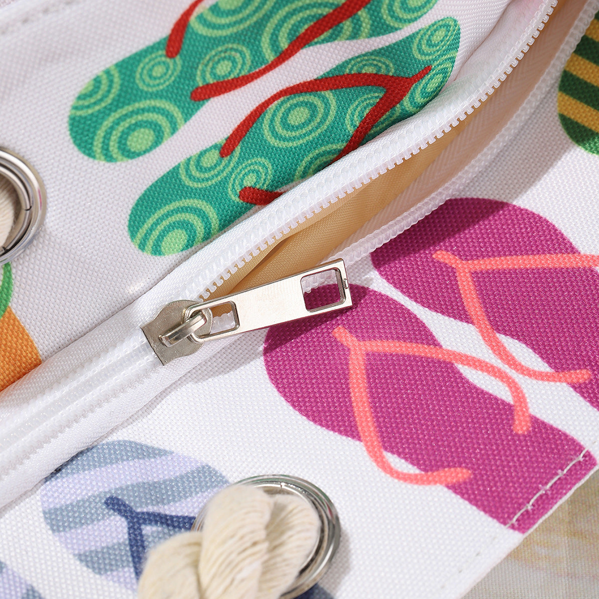 Bolso de playa estampado, bolso bandolera informal de gran capacidad, bolso de viaje de verano sencillo y moderno, ligero 