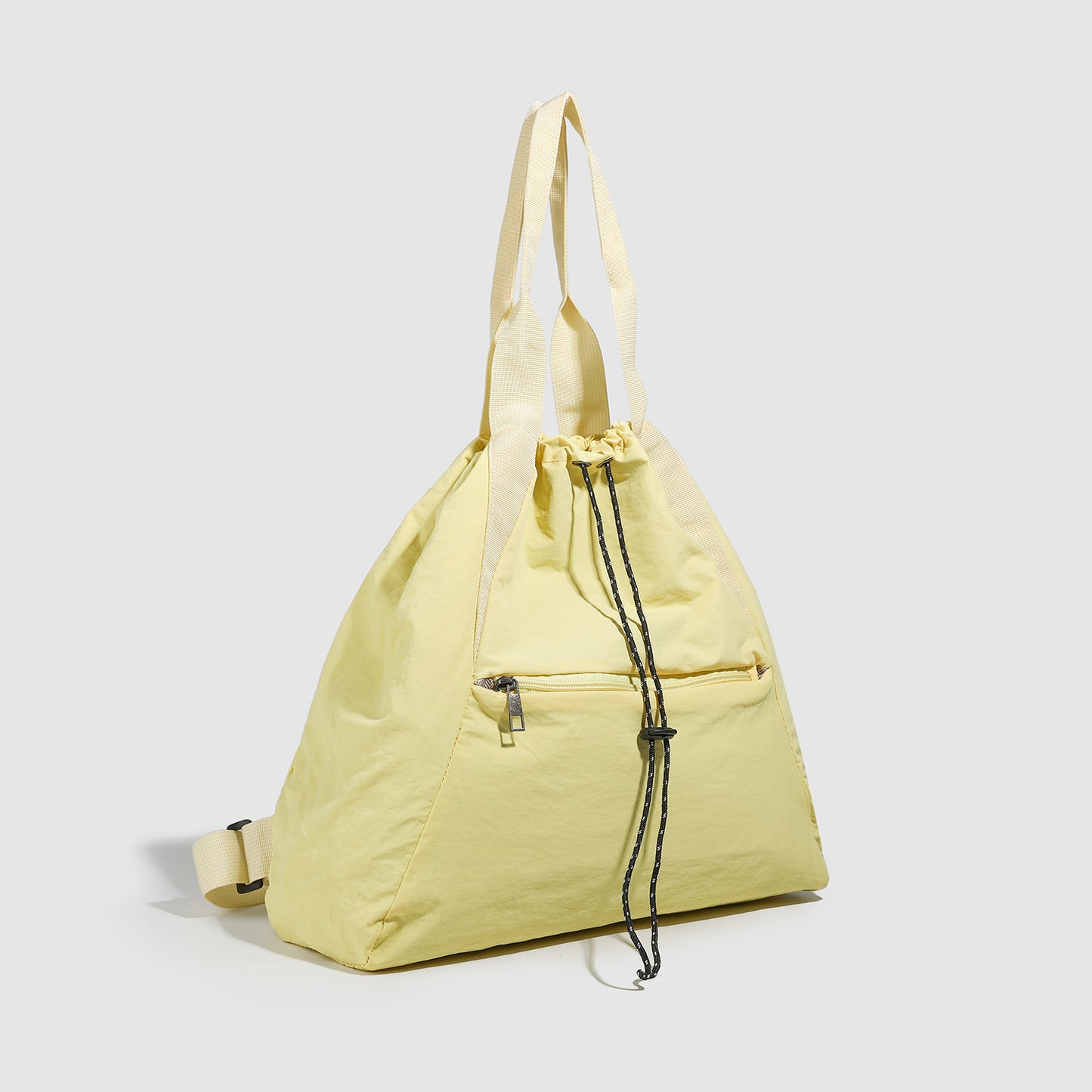 Mochila con cordón ajustable amarilla – Mochila de viaje de gran capacidad para estudiantes