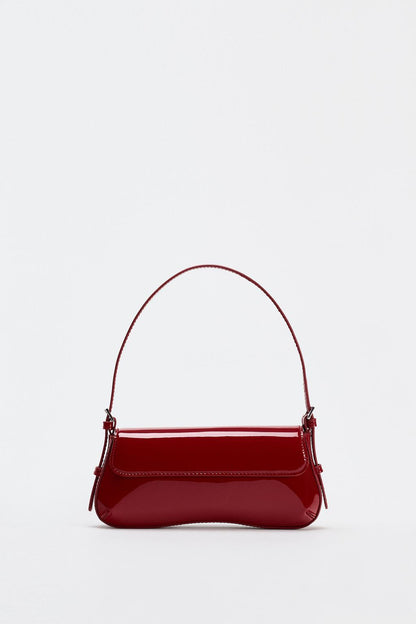 Small Red Baguette shoulder Bag - Must-Have Autumn Fashion Simple Commuter & Retro Shoulder Bag hobo
