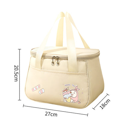 Cute lunch bag, lunch box bag waterproof, student lunch bag, cartoon picnic camping thermal insulation bag