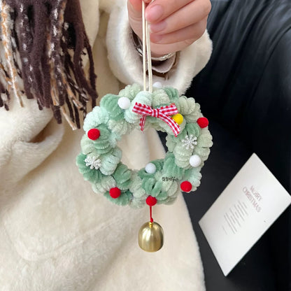 Árbol de Navidad con palo giratorio, carillón de viento hecho a mano para colgar en el coche, decoración para colgar en la puerta, colgante para actividades en centros comerciales