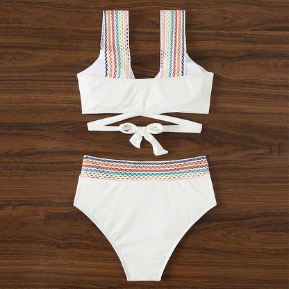 Women's Sexy Bikini Swimsuit Two Piece with Straps Beach Swimwear