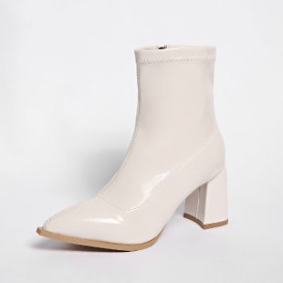 Chunky Heel Pointed Toe Ankle Boots