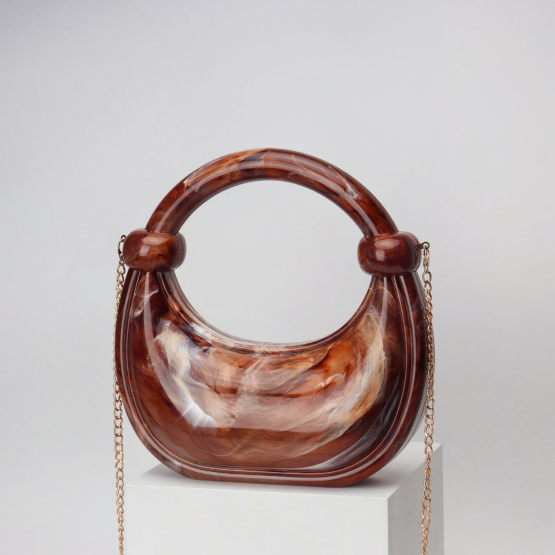 Bolso de mano pequeño y versátil de acrílico para cena, noche, informal, fiesta, graduación.