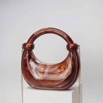 Bolso de mano pequeño y versátil de acrílico para cena, noche, informal, fiesta, graduación.