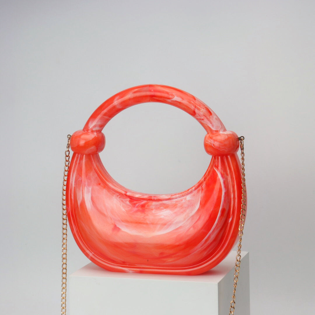 Bolso de mano pequeño y versátil de acrílico para cena, noche, informal, fiesta, graduación.