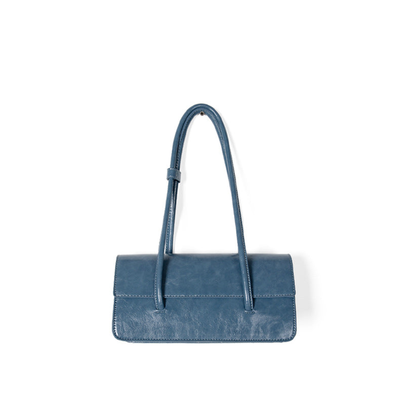 Bolso bandolera de piel encerada de diseño, elegante bolso tote, bolso de mano con asa superior para mujer 