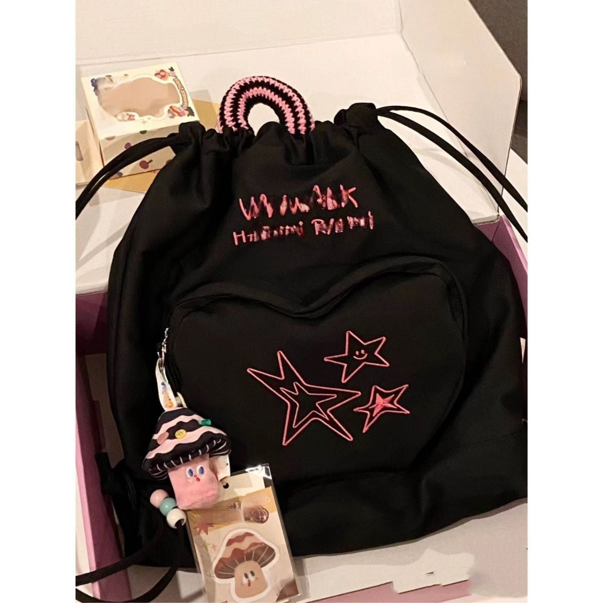 Mochila de viaje retro de mezclilla, mochila con cordón ajustable para mujer, mochila pequeña informal para mujer 