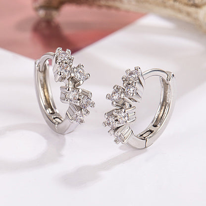 Geometric Zircon Circle Ear Cuff
