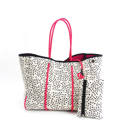 Neoprene Perforated Beach Bucket Bag – Two-in-One Mother-Child Tote, Large Swimming Sand-Proof Purse