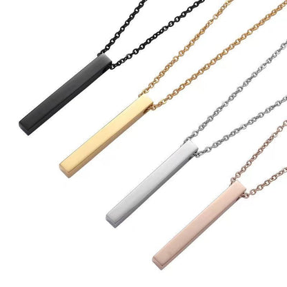 Geometric Bar Pendant Necklace