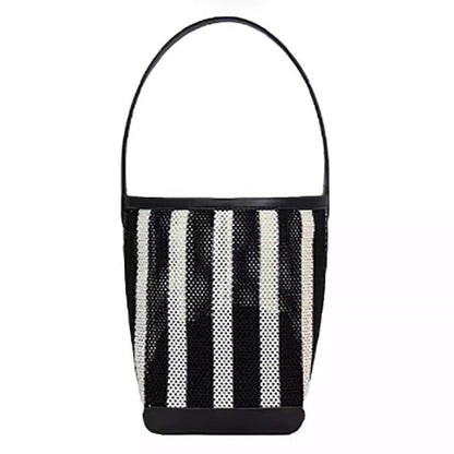 Elegante bolso de playa tipo cubo para mujer, ideal para el verano. Perfecto para vacaciones, para llevar al hombro o para el día a día. 