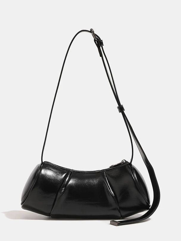 Elegante bolso cilíndrico plegable - Bolso pequeño tipo almohada con estilo y bolso cruzado informal para mujer | Diseño retro de moda 