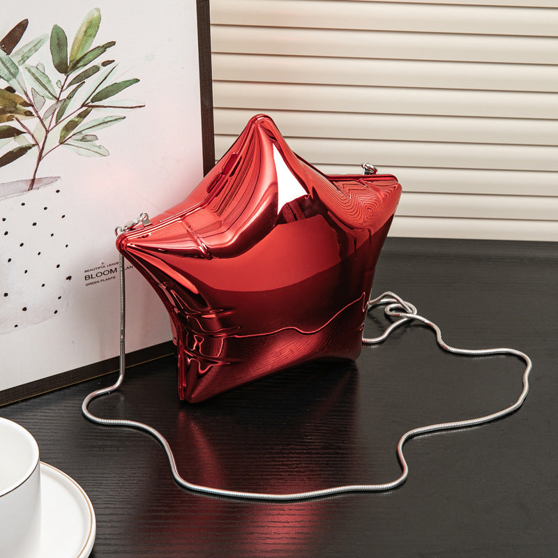 Bolso de noche con cadena de pentagrama plateado, monedero pequeño de acrílico, monedero para llaves y pintalabios, bolso bandolera para fiesta, bolso de fiesta, bolso de mano para graduación, bolso de boda 