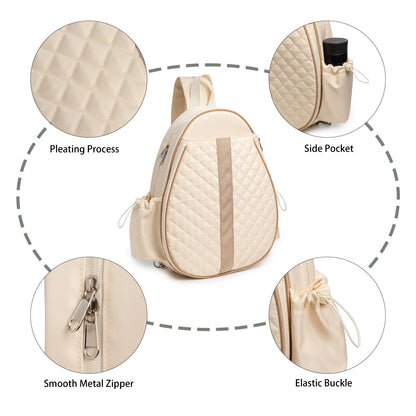 Crossbody lightweight multifunctional unisex waterproof tennis racket bag, tennis badminton backpack purse,