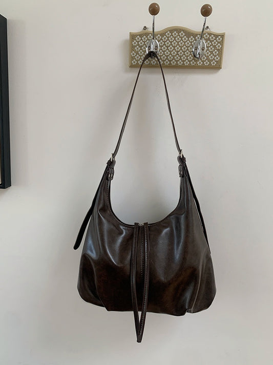 Bolso bandolera retro, bolso tote de moda para mujer, ideal para otoño e invierno, bolso cruzado de gran capacidad 