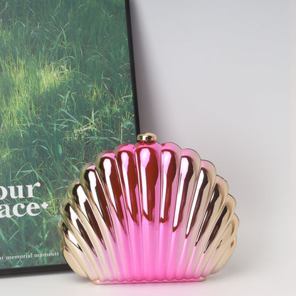Bolso tipo caja de concha, bolso de mano tipo clutch, bolso de cena, bolso de noche tipo clutch para fiestas, bolso de graduación, bolso de fiesta. 