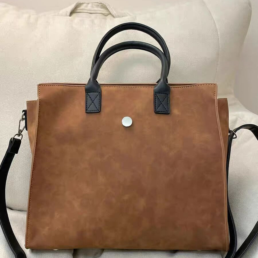 Bolso tote grande, bolso tote de ante mate, bolso con asa superior, bolso de hombro para ir al trabajo 