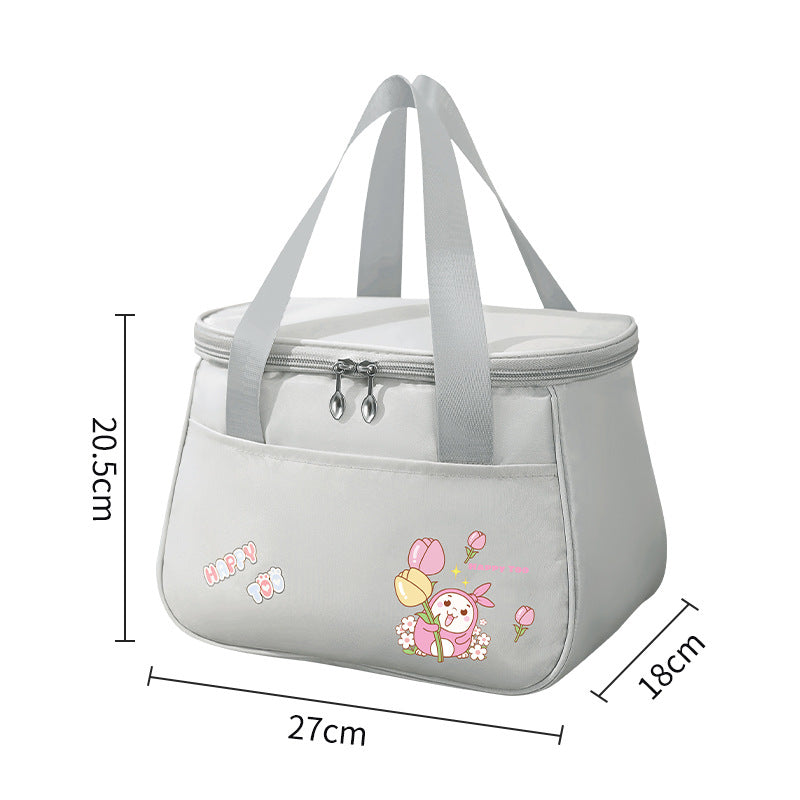 Cute lunch bag, lunch box bag waterproof, student lunch bag, cartoon picnic camping thermal insulation bag