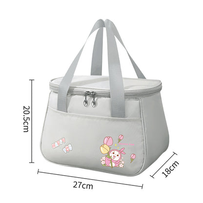 Cute lunch bag, lunch box bag waterproof, student lunch bag, cartoon picnic camping thermal insulation bag