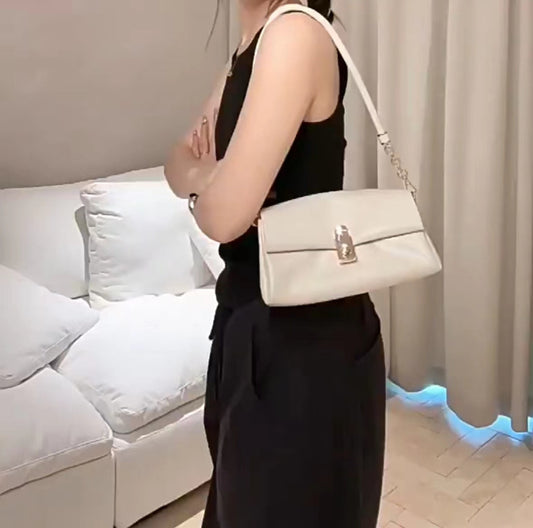 Bolso bandolera pequeño color beige, bolso de hombro blanco glaciar para mujer, bolso de mano para desplazamientos diarios, bolso hobo versátil para mujer 