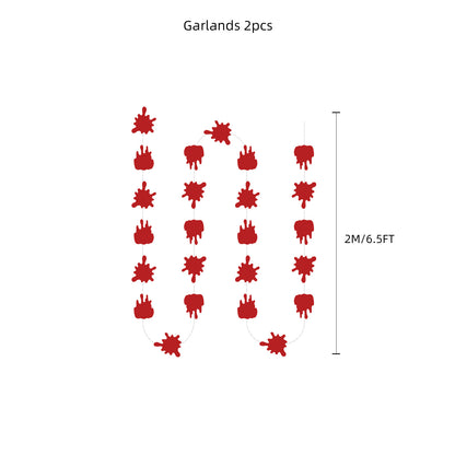 Halloween horror-themed haunted house holiday party decoration set flag background cloth card balloon honeycomb ornament