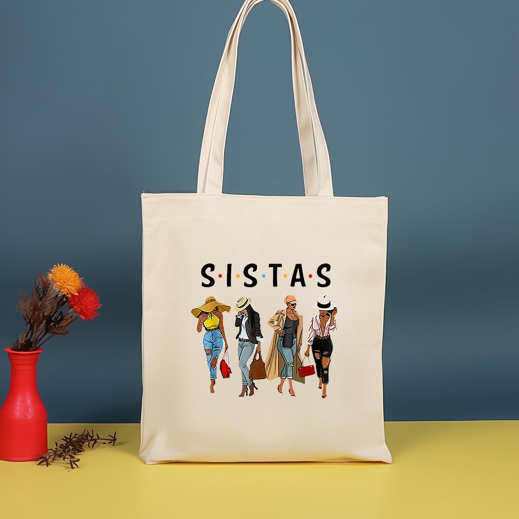 Bolso bandolera de lona estampada, bolso de compras moderno y ligero, bolso de algodón de gran capacidad, paquete de 2 unidades tipo hobo. 