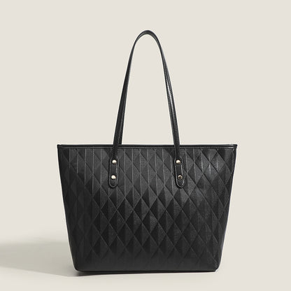 Women top handle purse, large capacity student tote bag, fashion handbag, texture solid color versatile shoulder bag