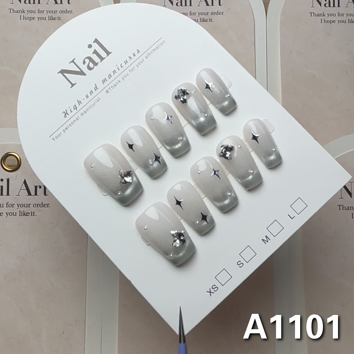 0963- Handmade press on nails fake nails removable