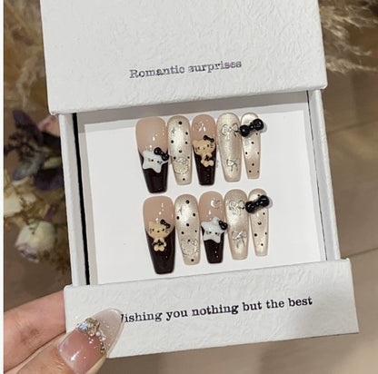 1034- Handmade press on nails fake nails removable