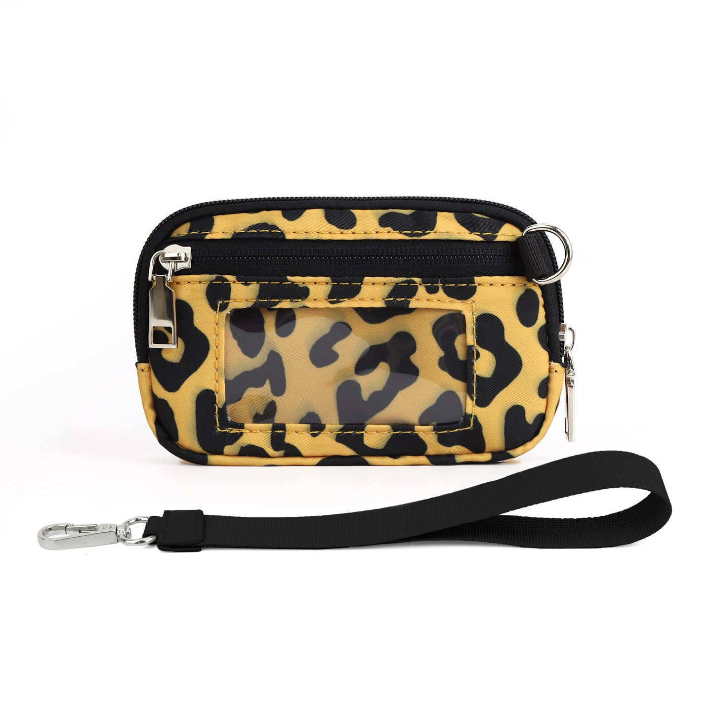 Bolso grande de PVC transparente para tarjetas – Bolso de muñeca con compartimentos para tarjetas bancarias y monedas, monedero de pulsera portátil 