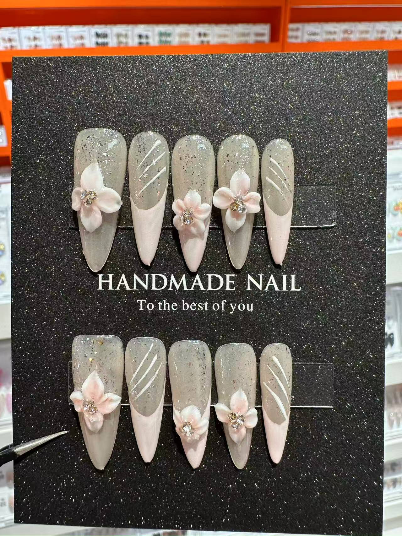 Christmas handmade nail wear temperament gentle nail art nail patch