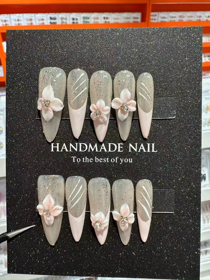 Christmas handmade nail wear temperament gentle nail art nail patch
