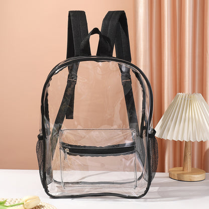 Mochila transparente, bolsa de almacenamiento de PVC impermeable de gran capacidad, ideal para viajes y deportes al aire libre. 