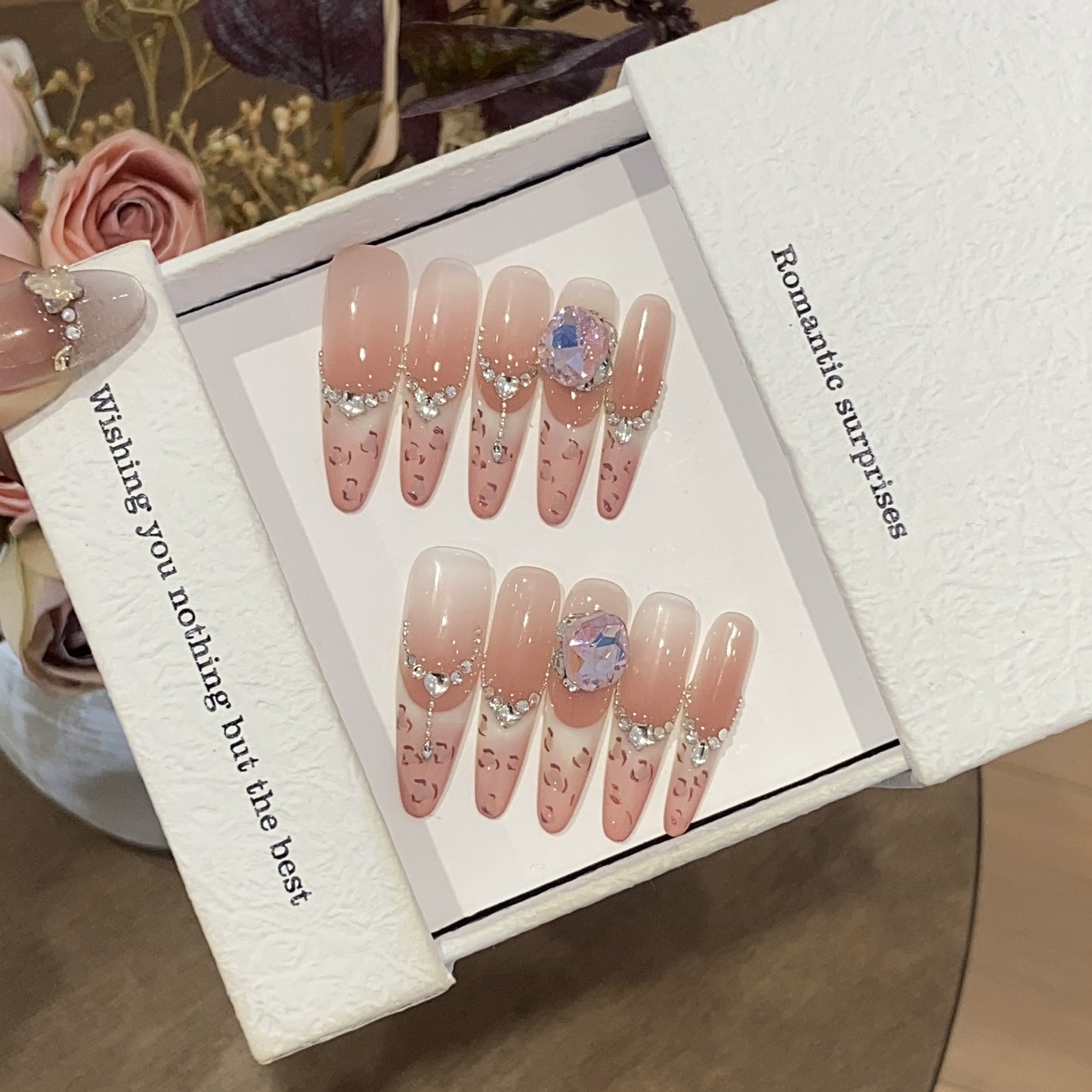 1035- Handmade press on nails fake nails removable