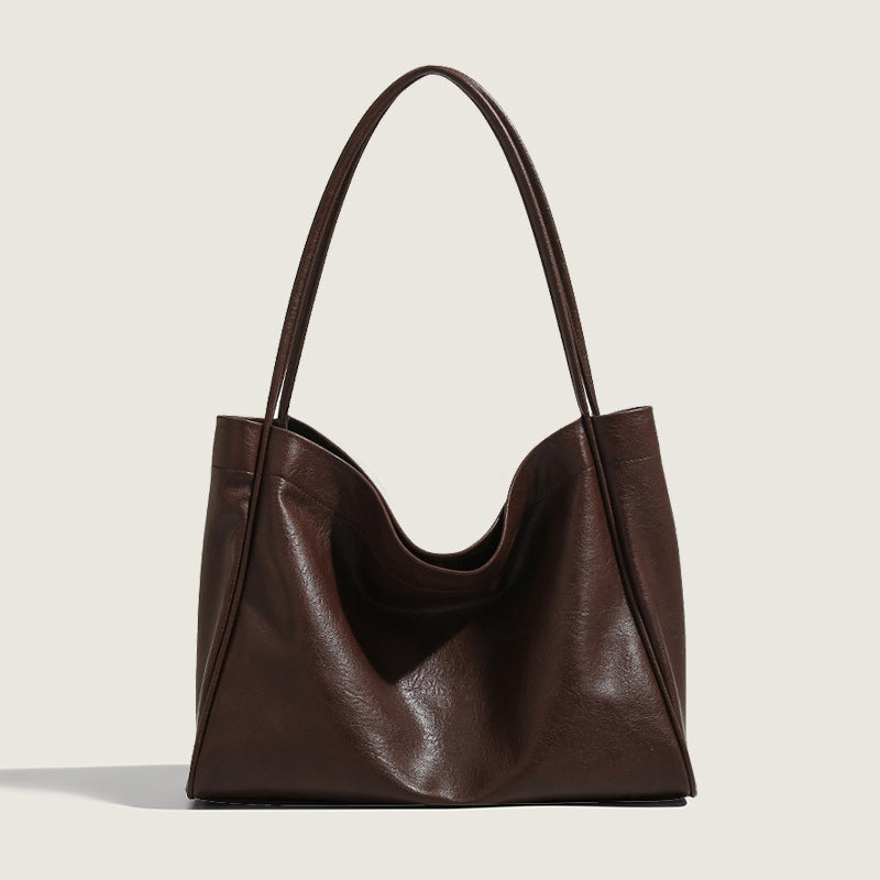 Bolso tote elegante para mujer – Bolso de hombro retro, minimalista y versátil para el día a día, ideal para otoño e invierno 