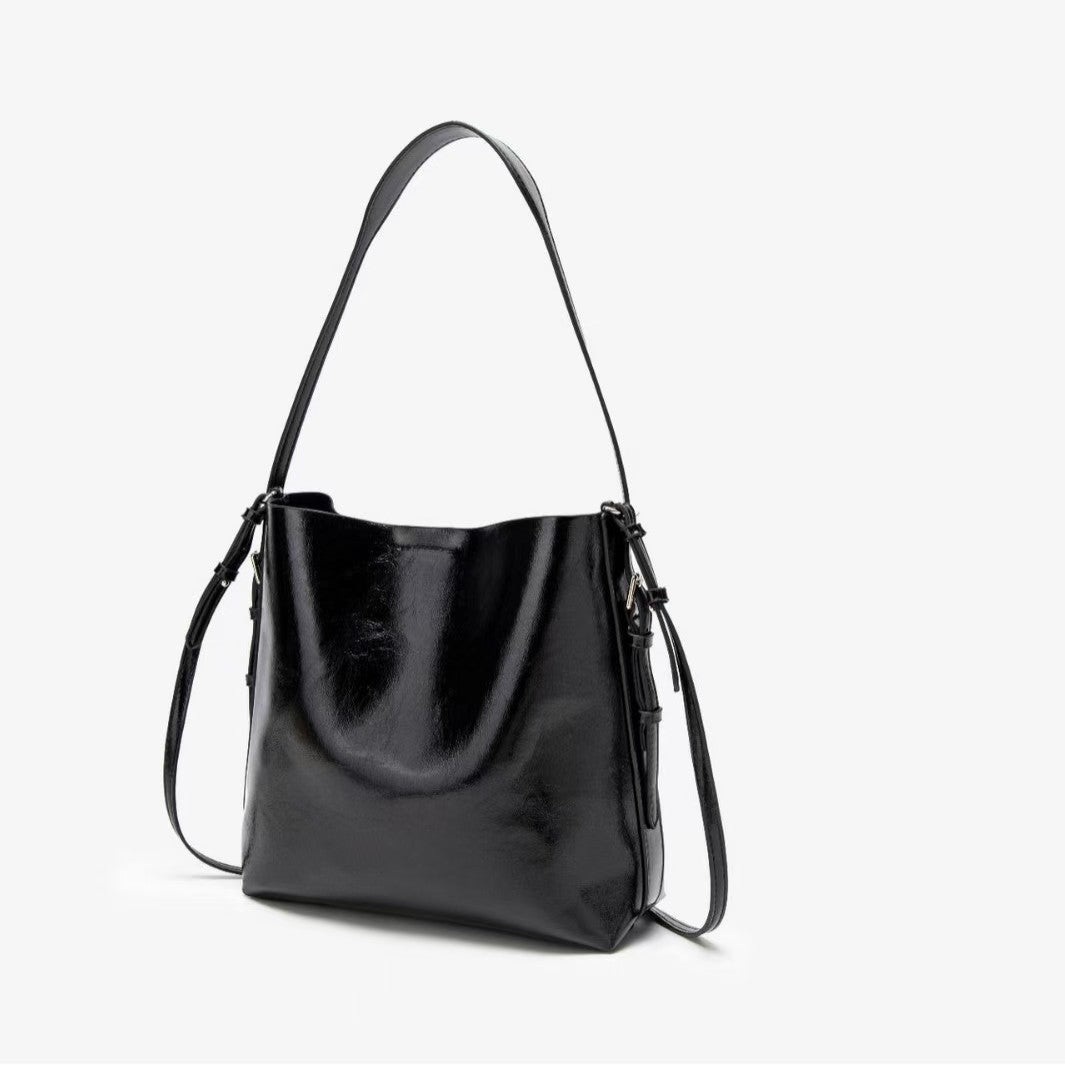 Bolso Hobo versátil para mujer – Bolso bandolera de gran capacidad con diseño tipo cubo en la sisa 