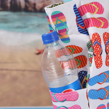 Bolso de playa estampado, bolso bandolera informal de gran capacidad, bolso de viaje de verano sencillo y moderno, ligero 