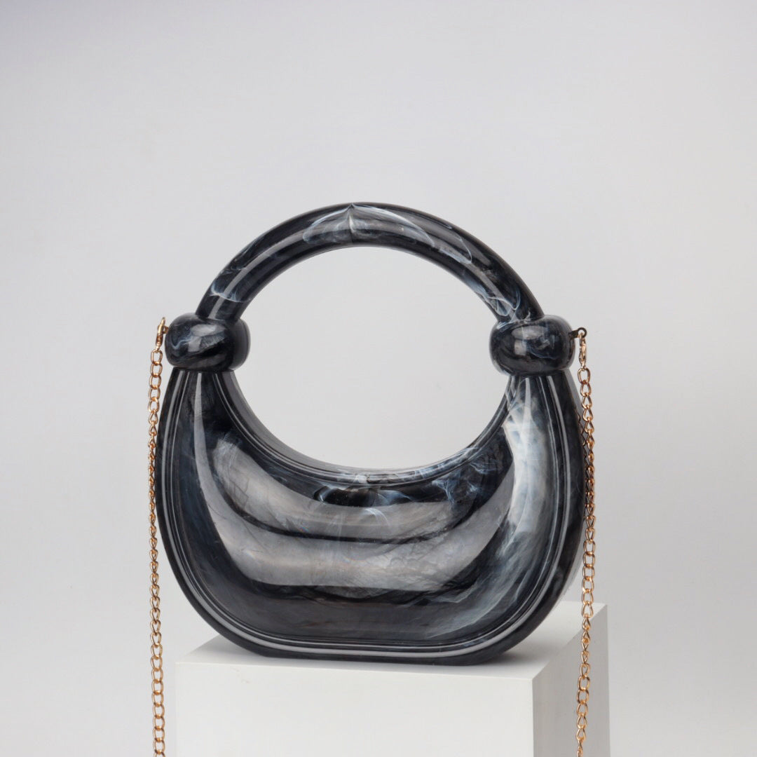 Bolso de mano pequeño y versátil de acrílico para cena, noche, informal, fiesta, graduación.