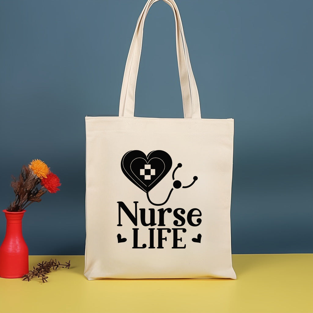 Bolso bandolera de lona estampada, bolso de compras moderno y ligero, bolso de algodón de gran capacidad, paquete de 2 unidades tipo hobo. 