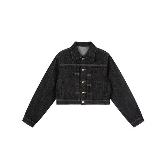 Designer Distressed Denim  Cropped Jacket