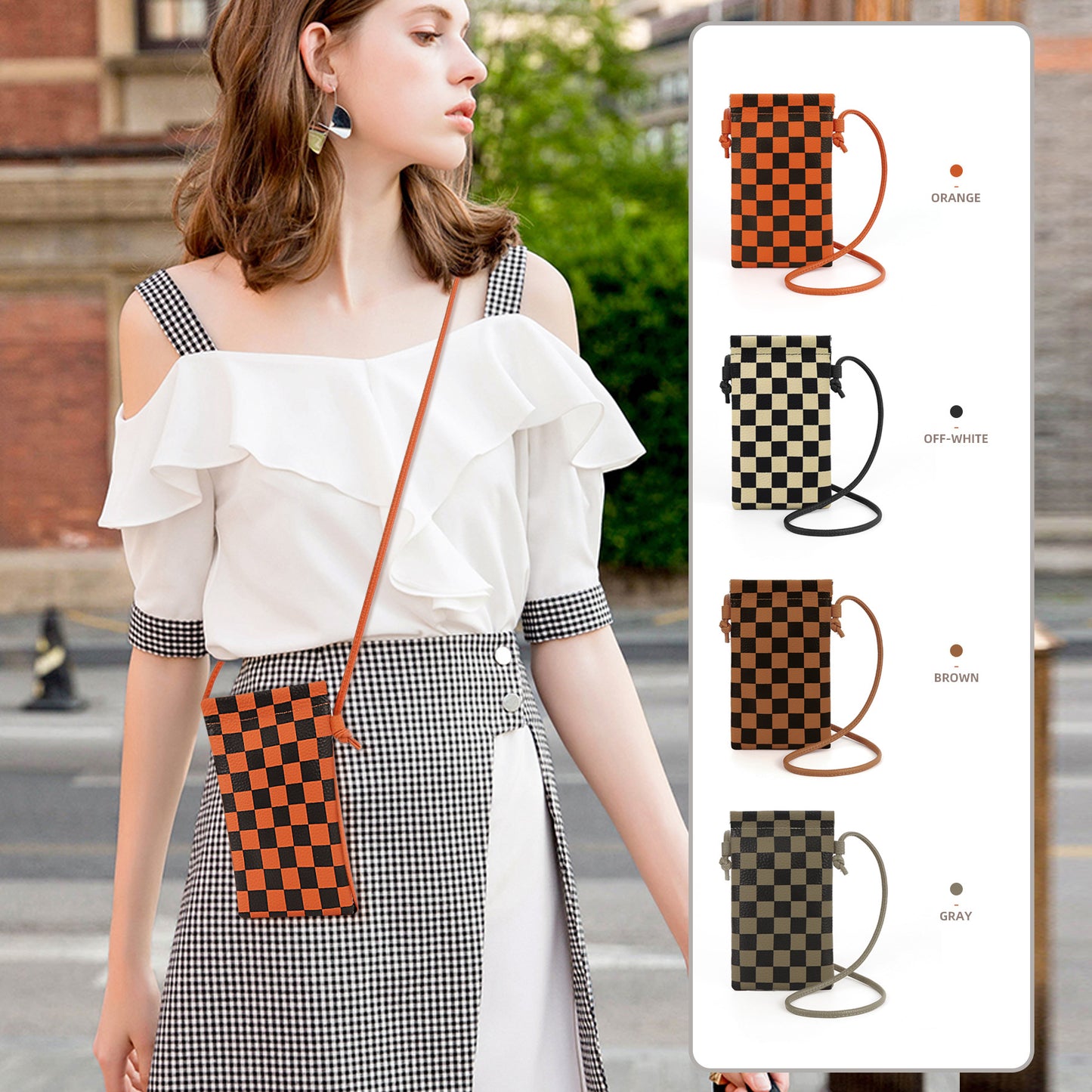 Leather mobile phone bag, mini bag, small satchel for mobile phone, phone purse crossbody