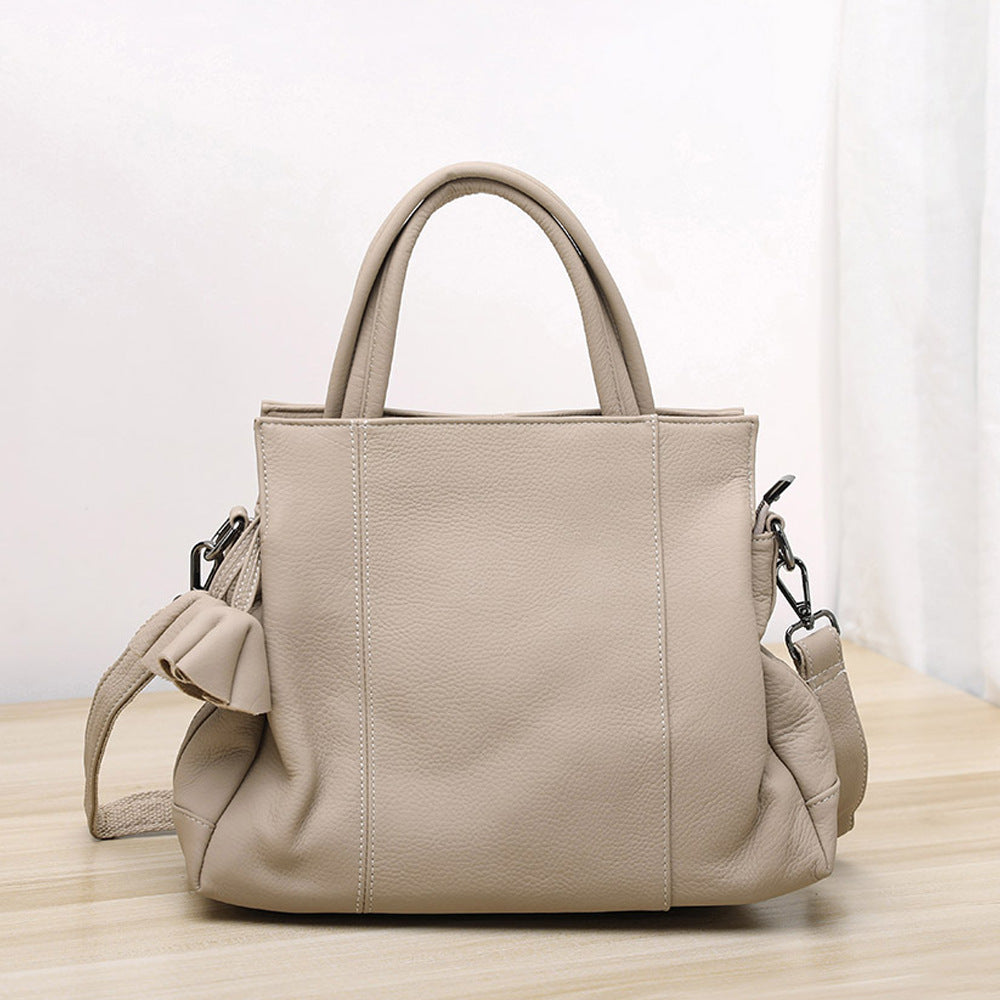Bolso bandolera de piel auténtica para mujer, bolso hobo de piel auténtica, bolso bandolera minimalista de piel suave 