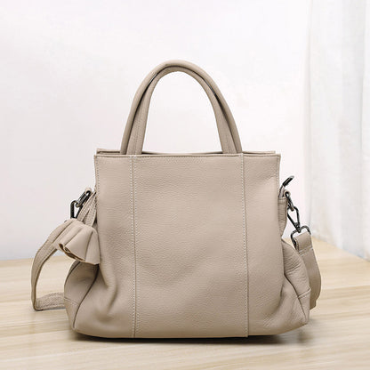 Bolso bandolera de piel auténtica para mujer, bolso hobo de piel auténtica, bolso bandolera minimalista de piel suave 